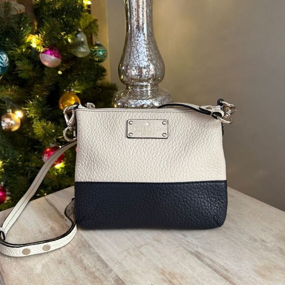 Kate Spade New York Color Block Pebble Leather Crossbody Bag - Picture 1 of 6